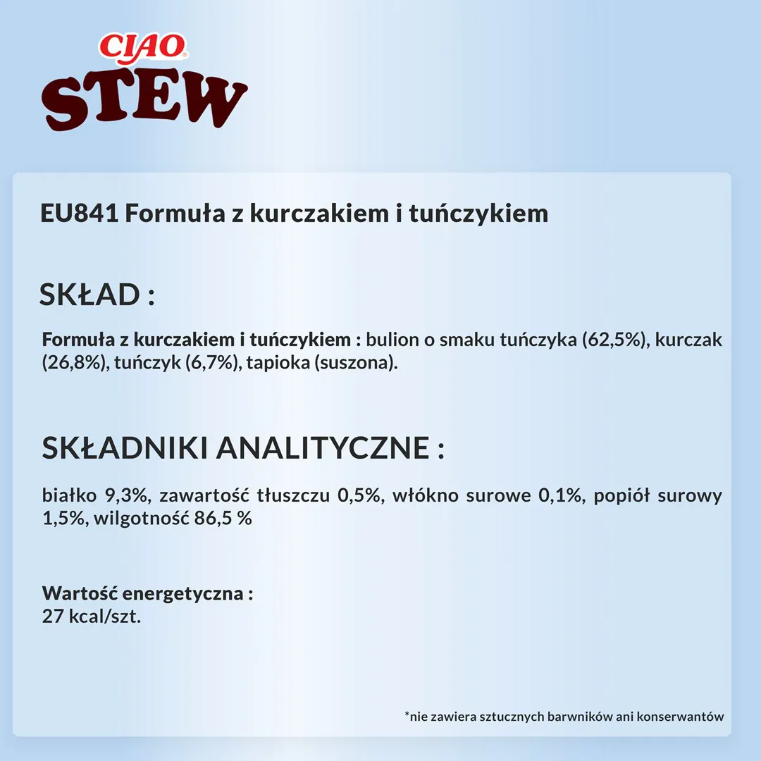 INABA Ciao Stew Chicken & Tuna - skanėstas katėms - 40g