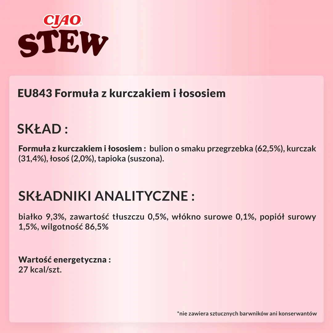 INABA Ciao Stew Chicken & Salmon - skanėstas katėms - 40g