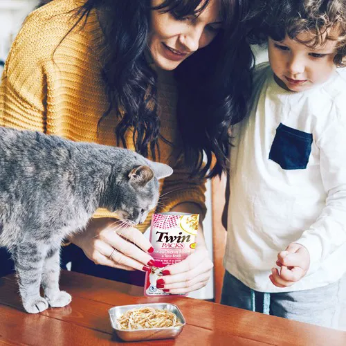 INABA CAT Twin tunas su vištiena sultinyje – kačių skanėstas – 2x40g