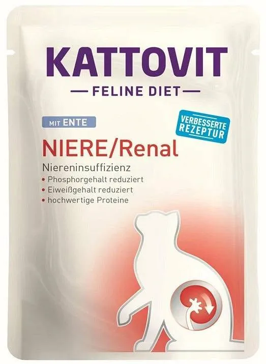 KATTOVIT Feline Diet Niere/Renal Duck - šlapias kačių maistas - 85g