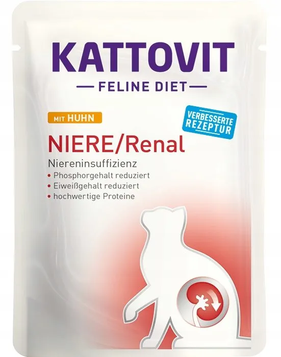 KATTOVIT Feline Diet Niere/Renal Chicken - šlapias kačių maistas - 85g