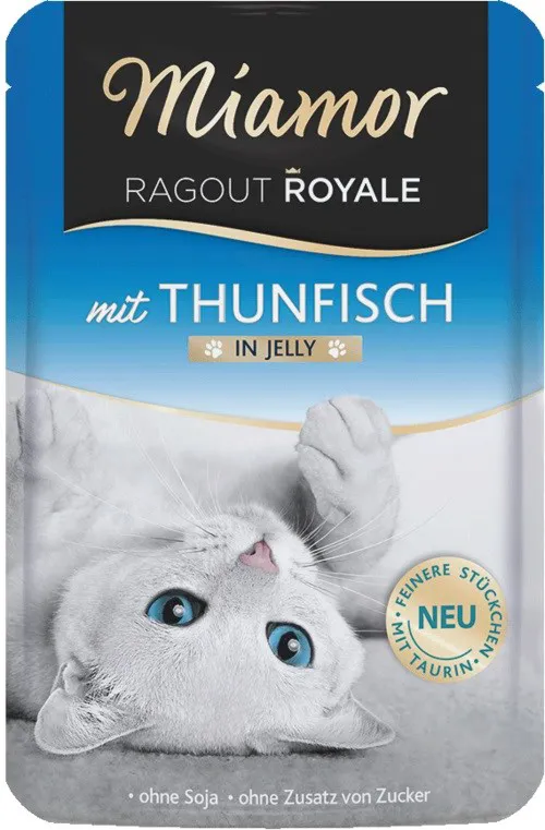 MIAMOR Ragout Royale Tuna in jelly - šlapias kačių maistas - 100g
