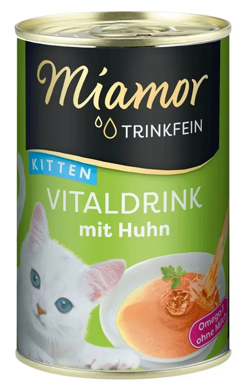 MIAMOR Trinkfein Kitten Vitaldrink with chicken - skanėstas katėms - 135ml