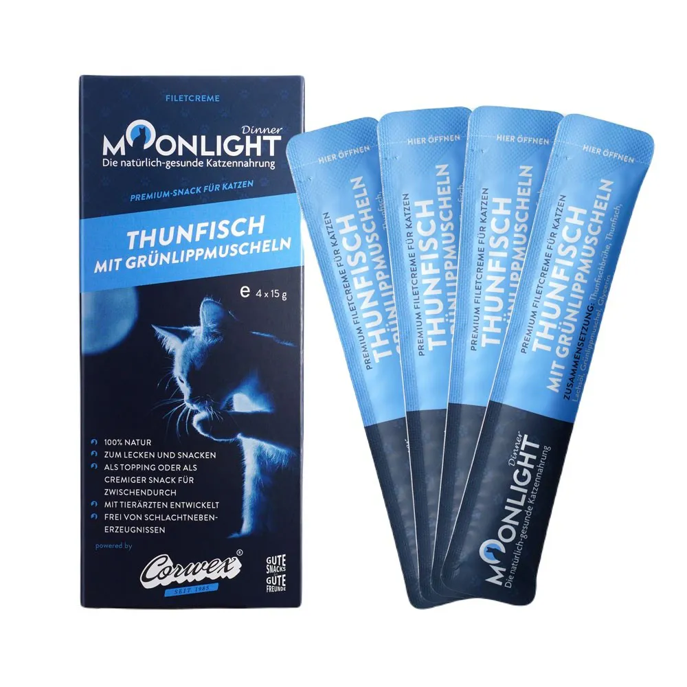 MOONLIGHT Dinner Tuna with mussel - skanėstas katėms - 4x15g