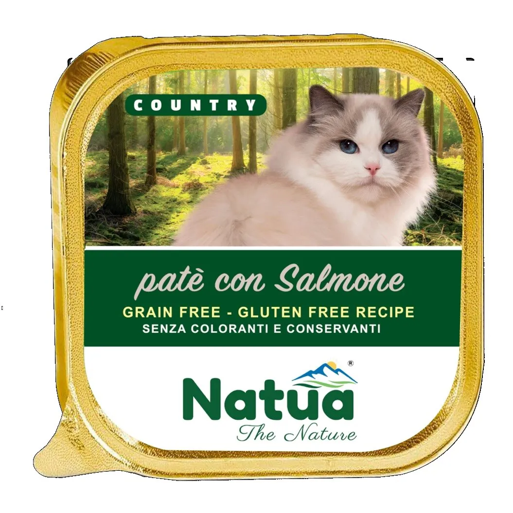 NATUA Country Salmon - šlapias kačių maistas - 100g