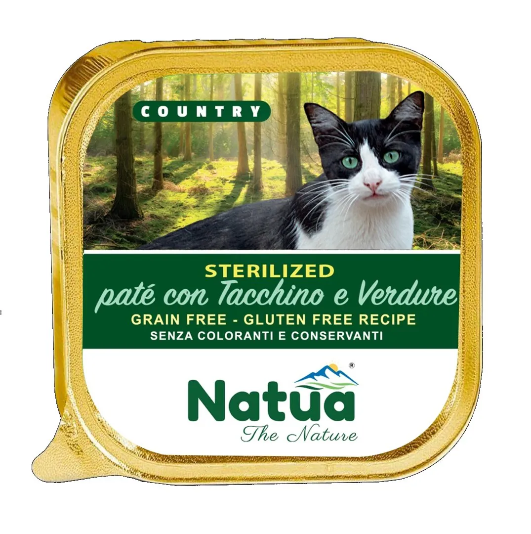 NATUA Country Sterilised Turkey with vegetables - šlapias kačių maistas - 100g