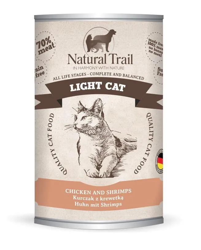 NATURAL TRAIL Light Cat Chicken with shrimp - šlapias kačių maistas - 400g