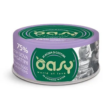 OASY More Love Kitten Chicken with eggs - šlapias kačių maistas - 70g