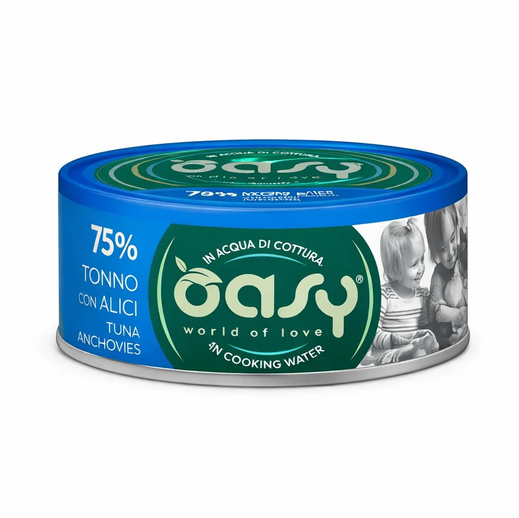OASY More Love Tuna with anchovies - šlapias kačių maistas - 70g