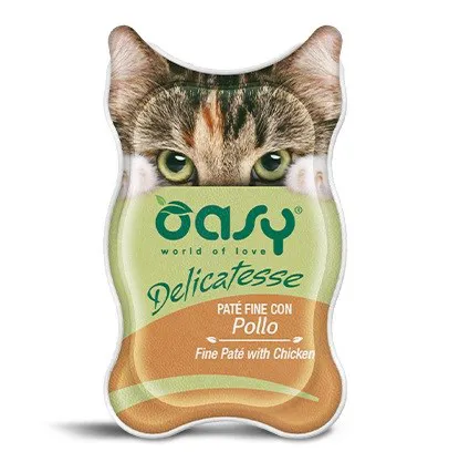 OASY Delicatesse Fine paté with Chicken - šlapias kačių maistas - 85g