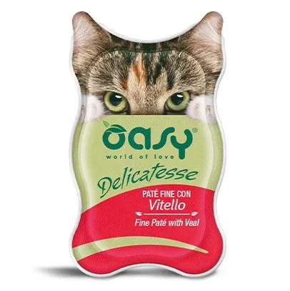 OASY Delicatesse Fine paté with Veal - šlapias kačių maistas - 85g