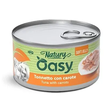 OASY Natury Soft Jelly Tuna with carrots - šlapias kačių maistas - 150g