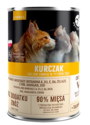 PET REPUBLIC Sterile Chicken - šlapias kačių maistas - 400g