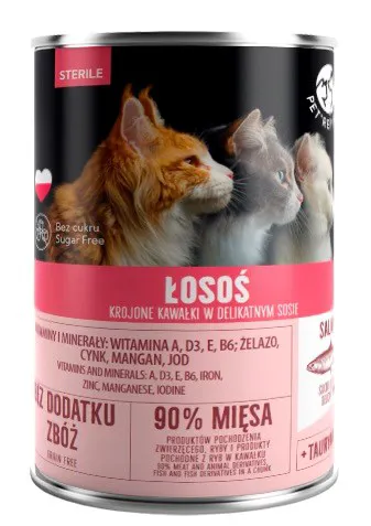 PET REPUBLIC Sterile Salmon - šlapias kačių maistas - 400g