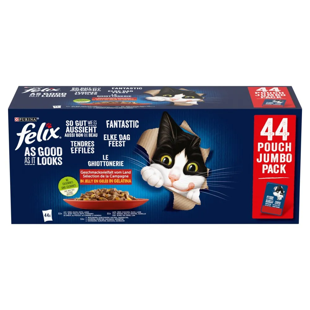 PURINA Felix Fantastic Mix in jelly - šlapias kačių maistas - 44 x 85g