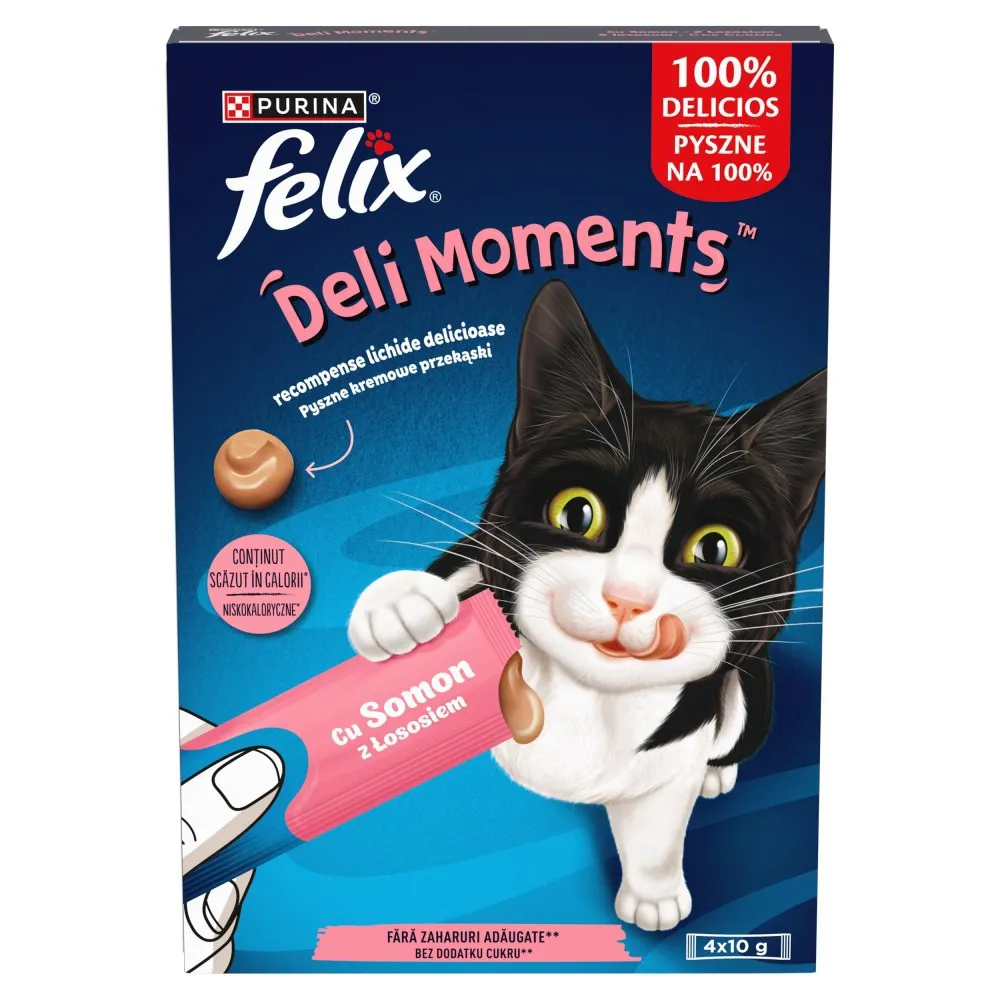 PURINA Felix Deli Moments Salmon - skanėstas katėms - 4x10g