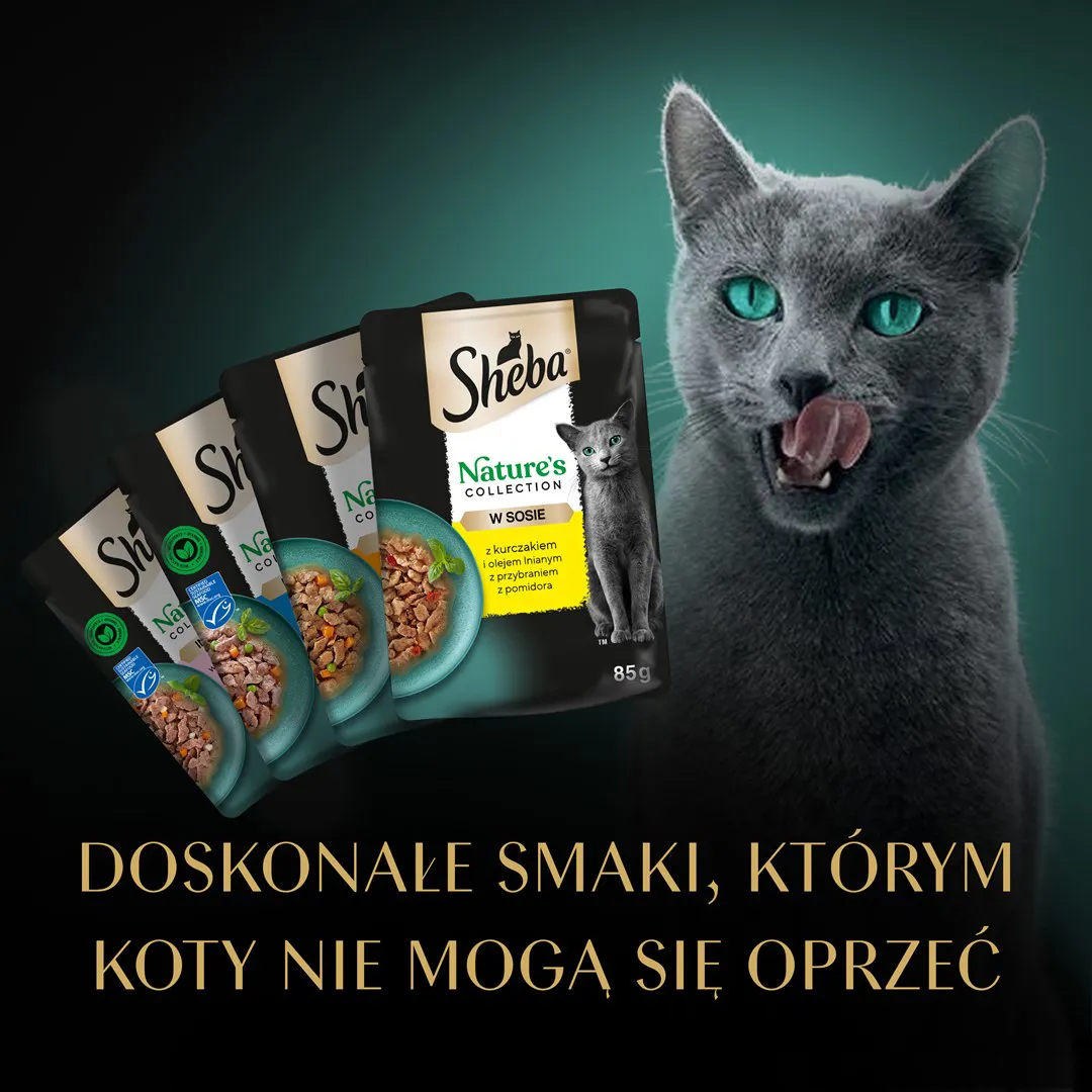 SHEBA Nature's Collection Mix - drėgno kačių ėdalo - 40x85g