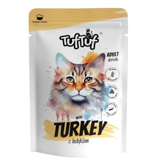 TUF TUF with turkey - šlapias kačių maistas - 100g