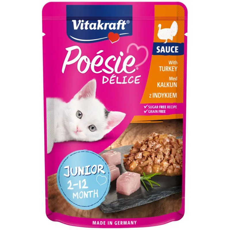 VITAKRAFT POESIE DELICE JUNIOR kalakutiena - drėgnas kačių maistas - 85 g