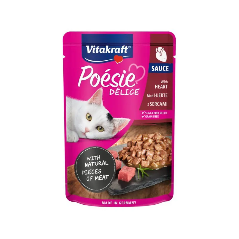 VITAKRAFT POESIE DELICE širdelės - drėgnas kačių maistas - 85 g