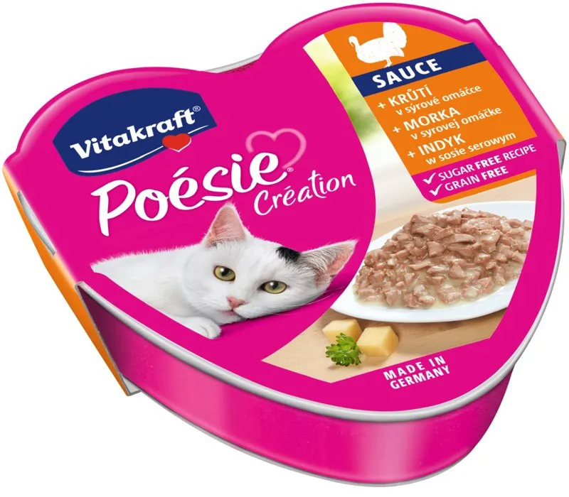 VITAKRAFT POESIE CREATION SOS kalakutiena/sūris - drėgnas kačių ėdalas - 85 g