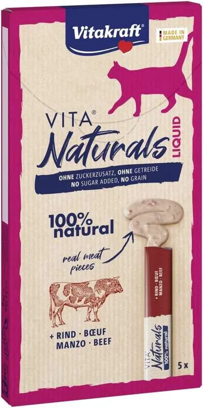 VITAKRAFT VITA NATURALS Skysta jautiena - skanėstas katėms - 5x15 g