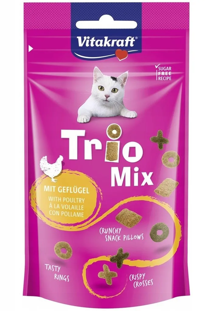 VITAKRAFT Trio Mix Poultry - skanėstas katėms - 60g