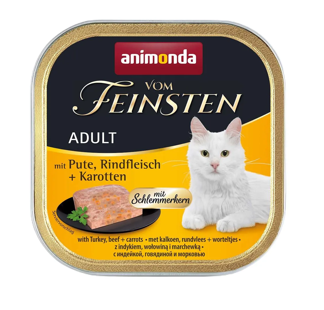 ANIMONDA Vom Feinsten Adult Turkey, beef and carrots - šlapias kačių maistas - 100g
