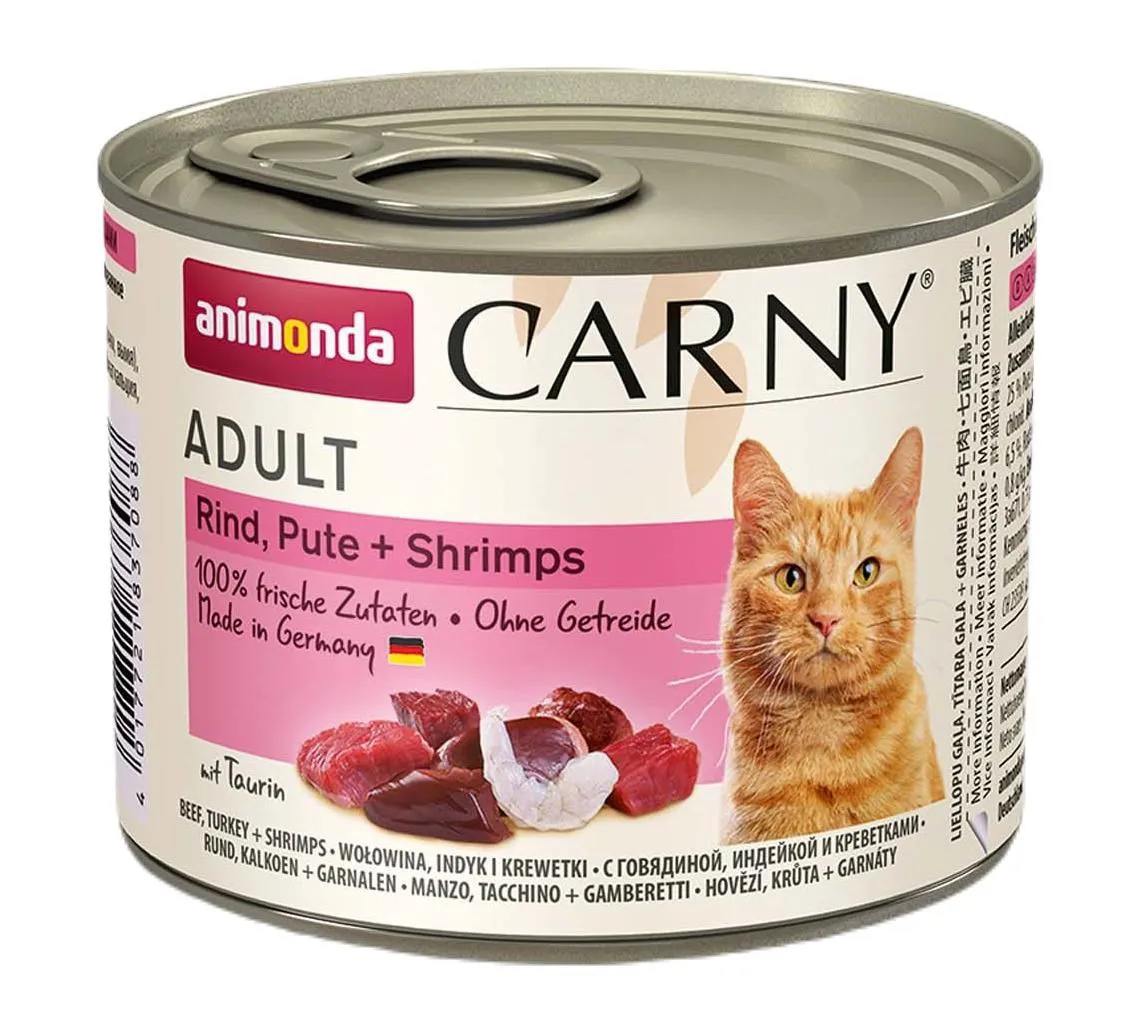 ANIMONDA Carny Adult Beef, turkey and shrimps - šlapias kačių maistas - 200g
