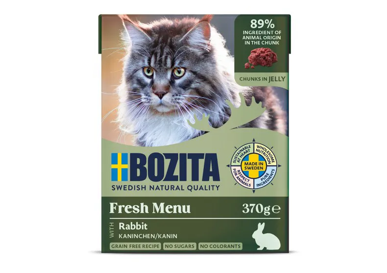 BOZITA Triušiena želėje - Drėgnas kačių maistas - 370 g