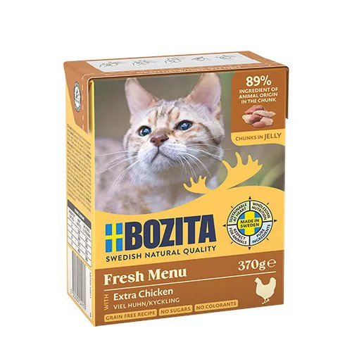 BOZITA Vištiena drebučiuose - Šlapias kačių maistas - 370 g