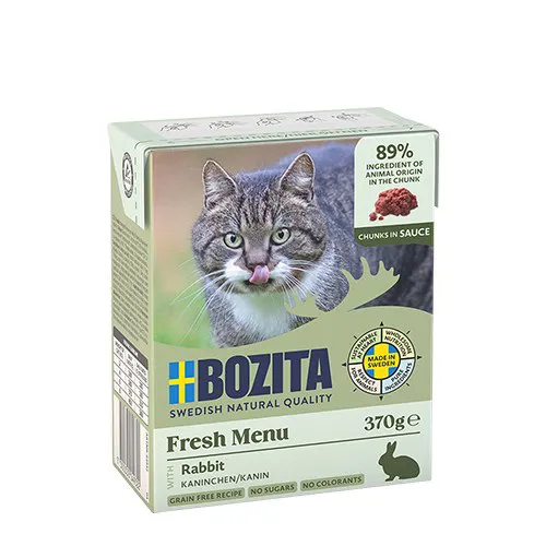 BOZITA Triušiena padaže - Drėgnas kačių maistas - 370g