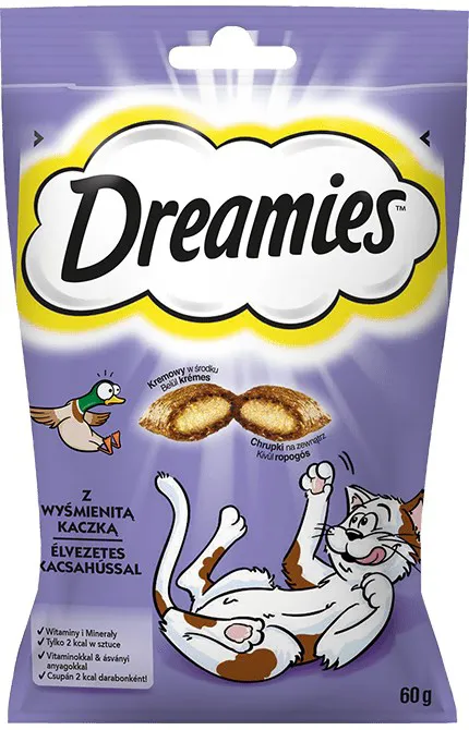 Dreamies 5998749116500 kačių skanėstai Duck Snacks 60g