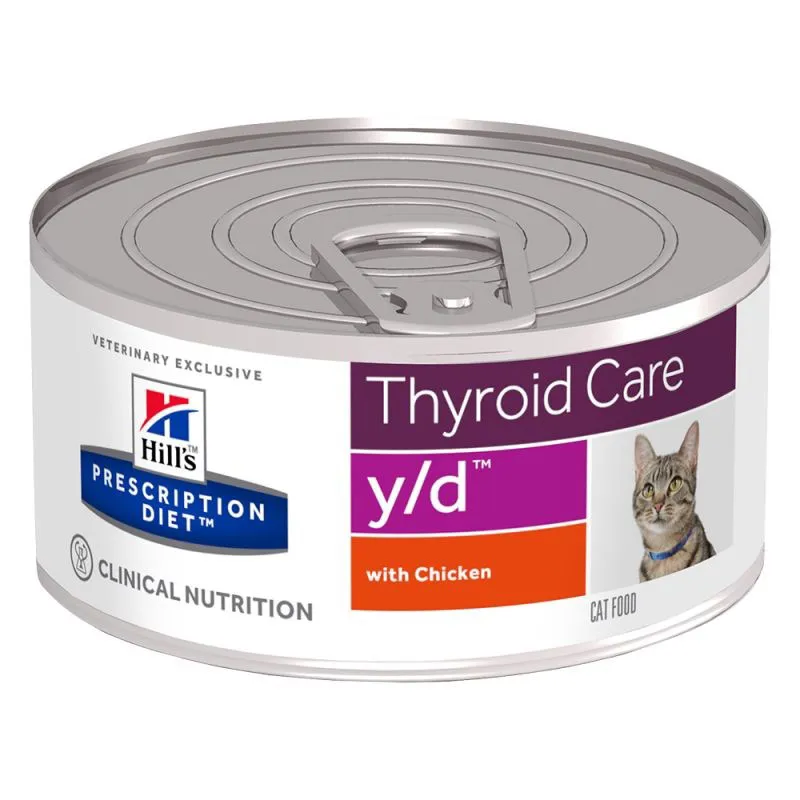 HILL'S PRESCRIPTION DIET Thyroid Care Feline y/d Šlapias kačių maistas Viščiukas 156 g