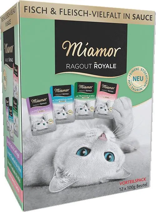 MIAMOR Ragout Royale Adult Mix in gravy - šlapias kačių maistas - 12x100g