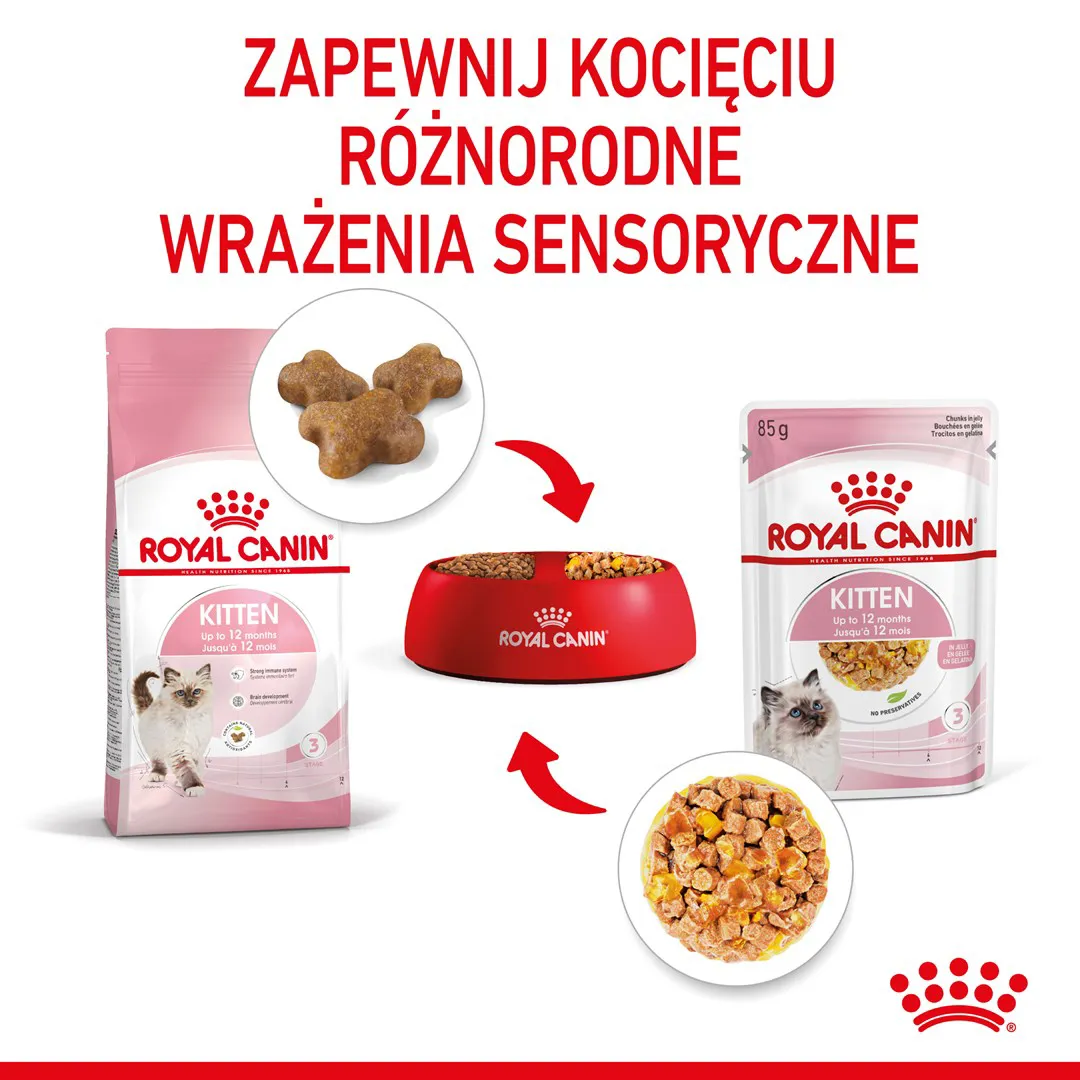 Royal Canin FHN Kitten Instinctive in jelly - drėgnas ėdalas kačiukams - 12x85g