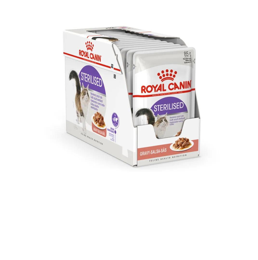 ROYAL CANIN FHN Sterilised padaže - drėgnas ėdalas suaugusioms katėms - 12x85g