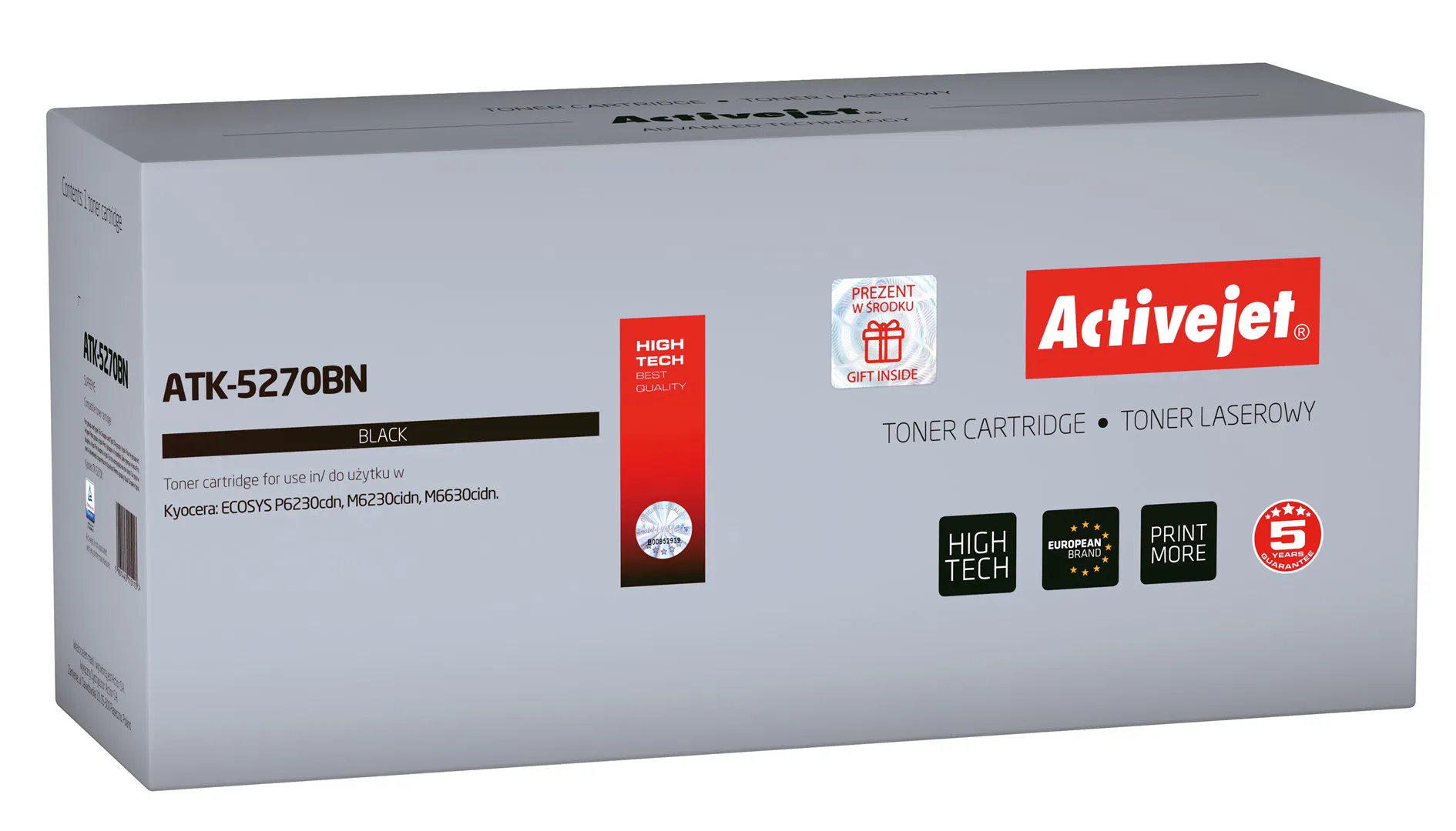 Activejet " " tonerio kasetė ATK-5270BN ("Kyocera" pakaitalas TK-5270K; "Supreme"; 8000 puslapių; juoda)