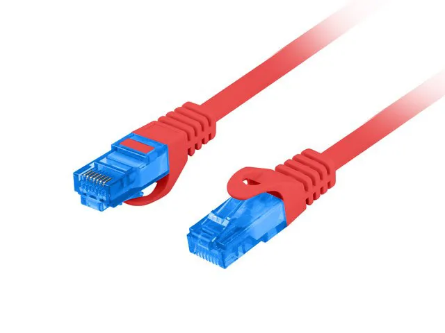 LANBERG PATCHCORD S/FTP CAT.6A 1M RAUDONAS LSZH