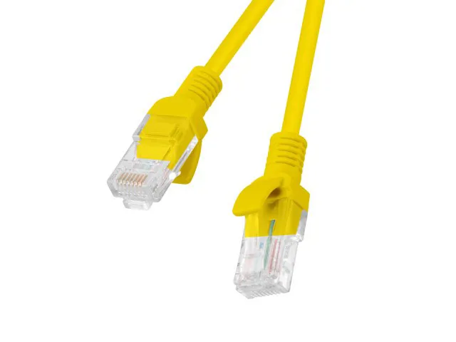 PATCHCORD KAT.5E UTP 1M ŻÓŁTY FLUKE PASSED LANBERG 10-PACK