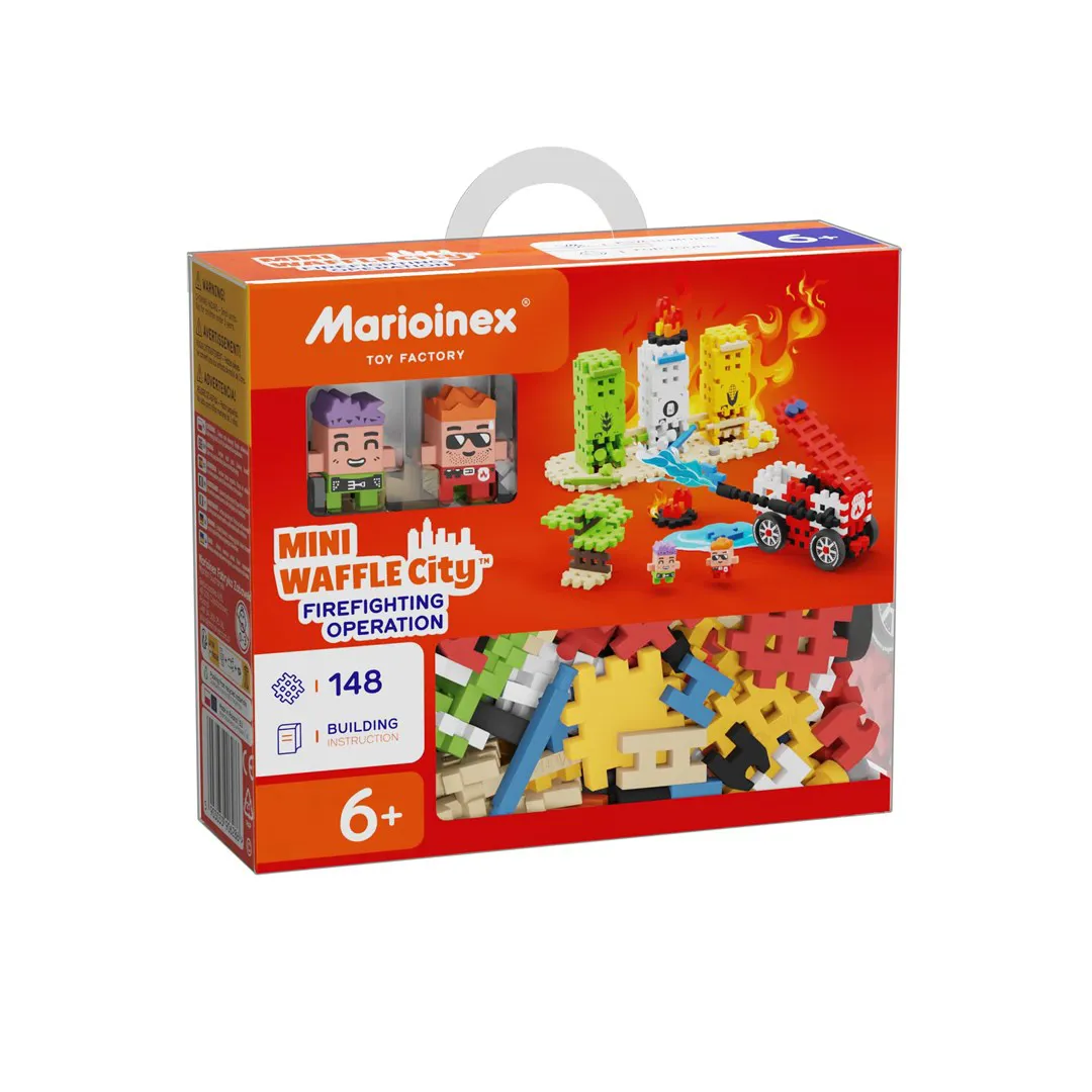 Marioinex Mini Waffle City statybiniai blokai Gaisrininko veikla, 148 dalys