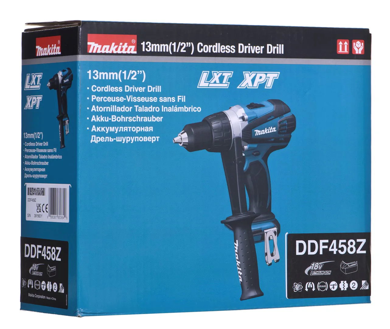 Makita DDF458Z gręžtuvas/suktuvas