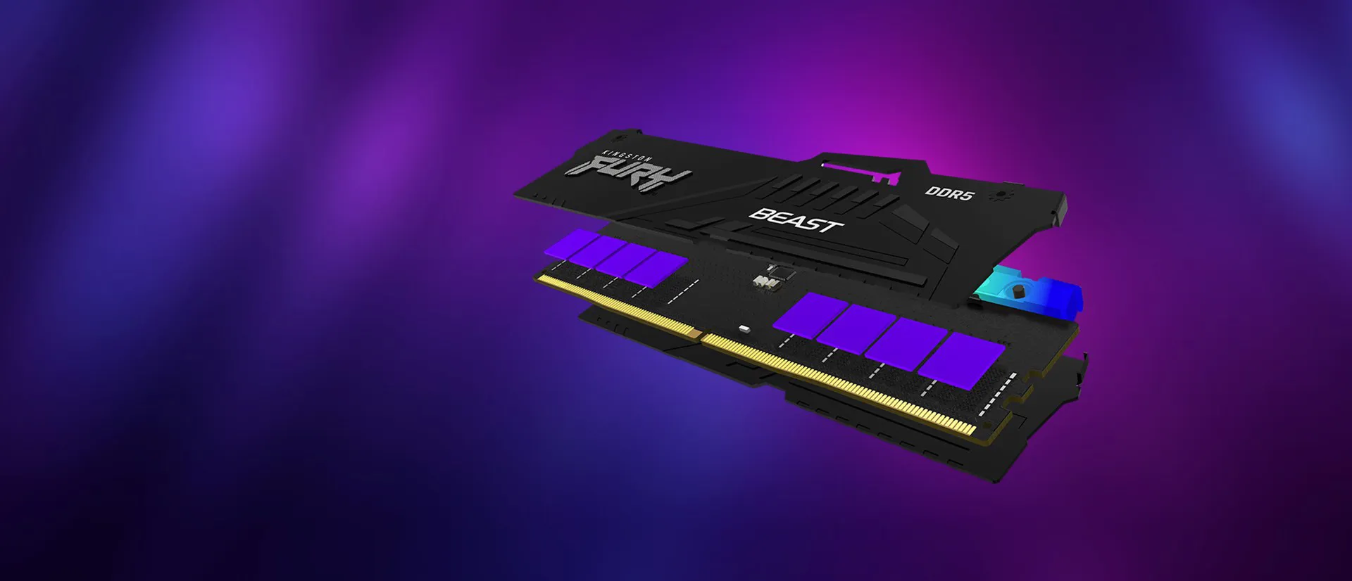 Kingston Technology FURY Beast RGB atminties modulis 64 GB 2 x 32 GB DDR5 5600 MT/s 288-pin DIMM