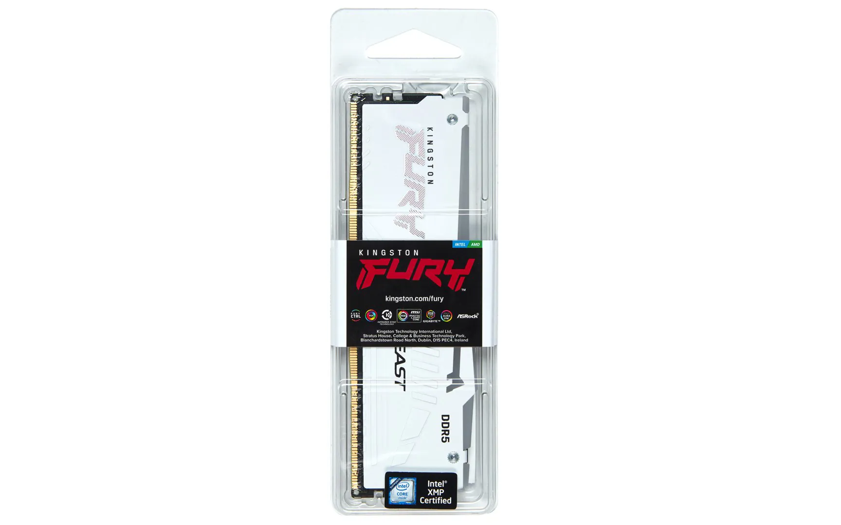 Kingston Technology FURY Beast RGB atminties modulis 16 GB 1 x 16 GB DDR5 6000 MT/s
