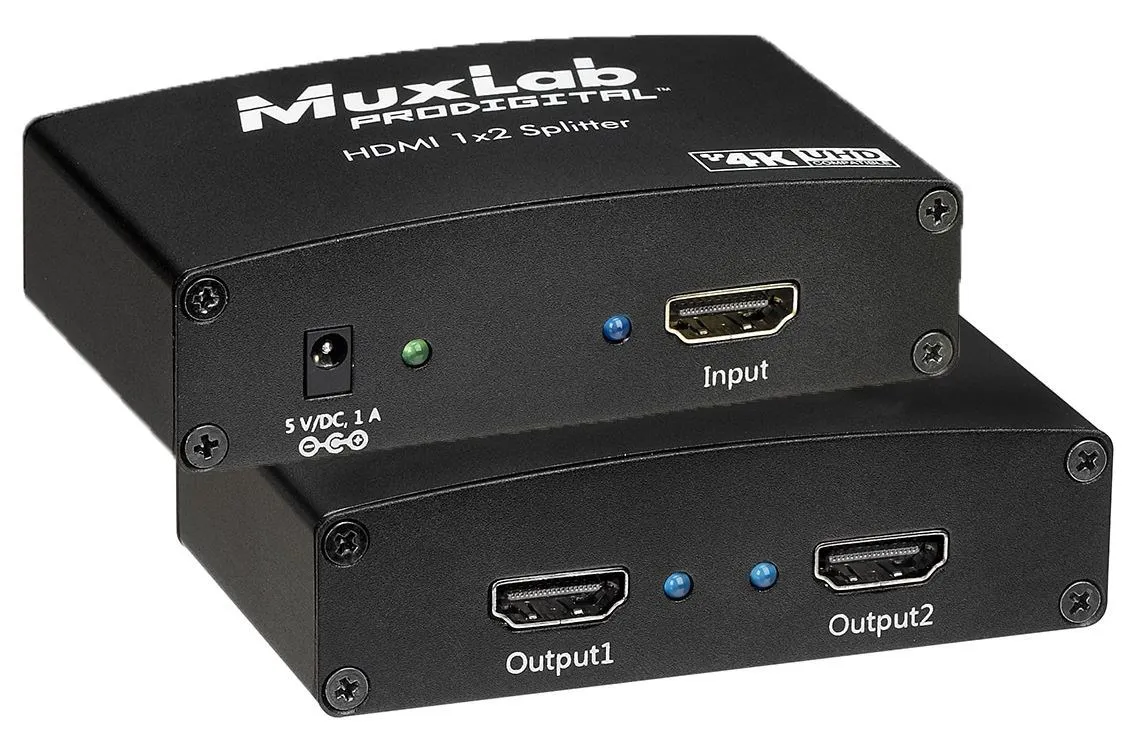 MUXLAB skirstytuvas HDMI 1x2, UHD-4K