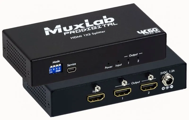 MUXLAB skirstytuvas HDMI 1x2, 4K/60Hz