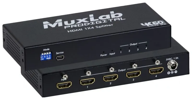 MUXLAB skirstytuvas HDMI 1x4, 4K/60Hz