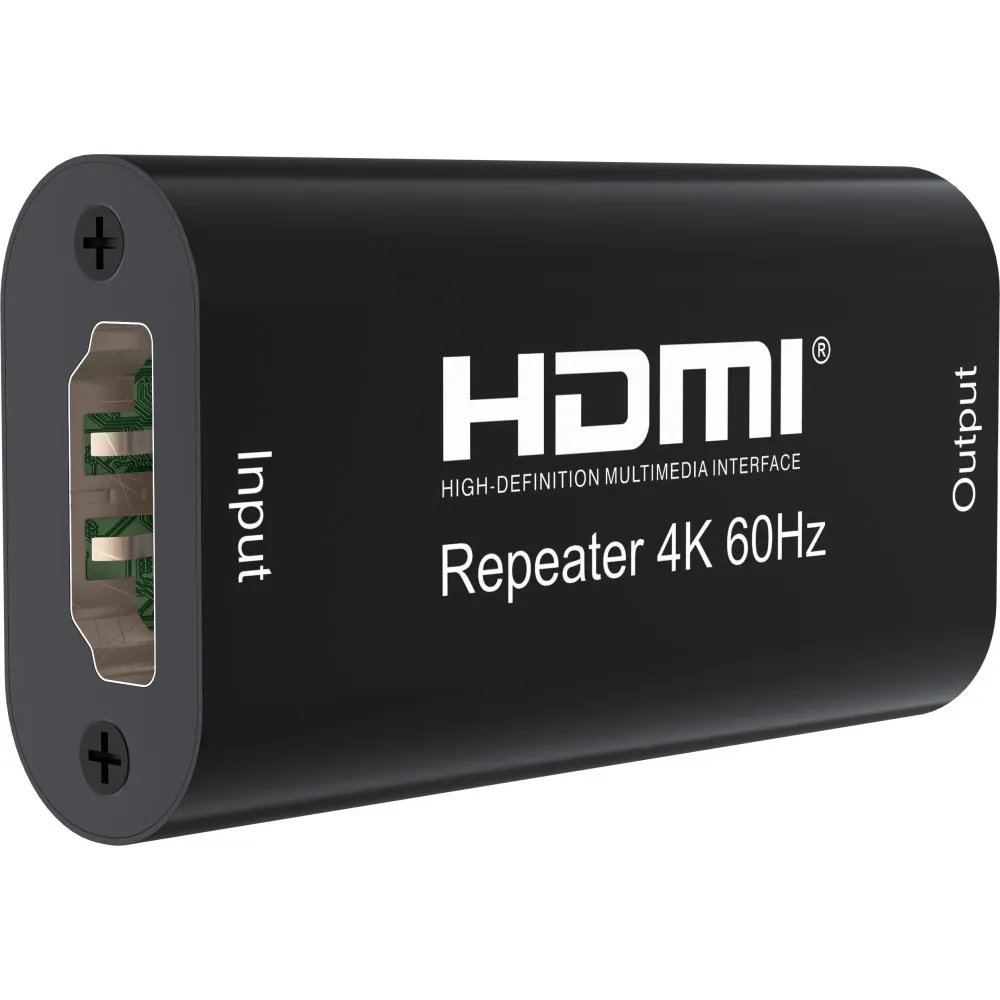 Techly IDATA HDMI2-RIP4KT vaizdo ir garso signalų ilgintuvas AV kartotuvas Juoda