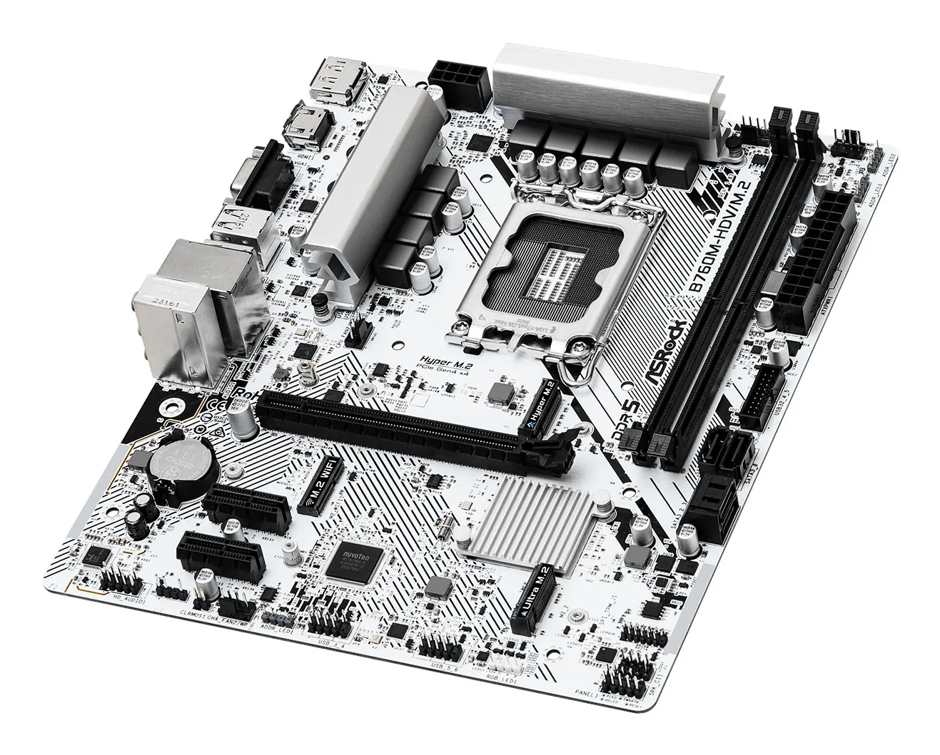 Asrock B760M-HDV/M.2 pagrindinė plokštė Intel B760 LGA 1700 „micro ATX“
