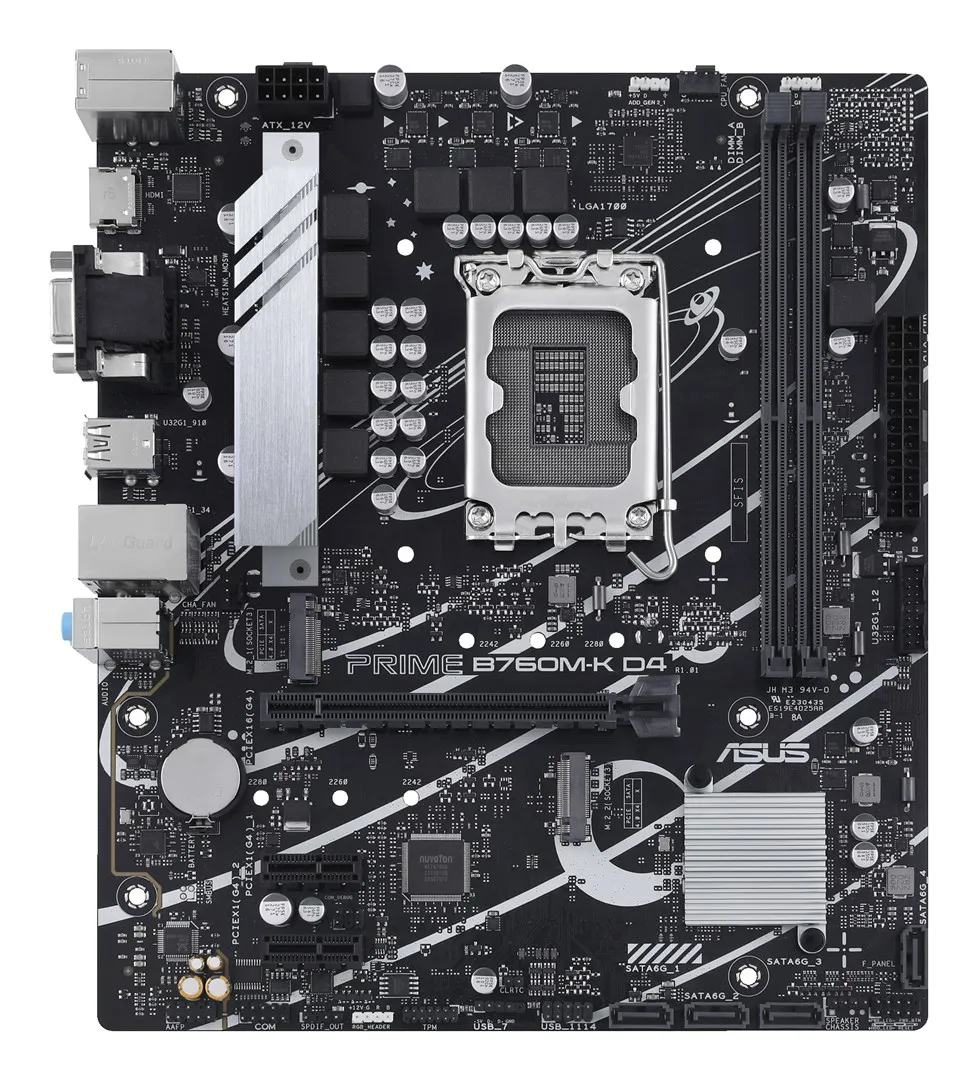 ASUS Prime B760M-K D4 Intel B760 LGA 1700 micro ATX pagrindinė plokštė